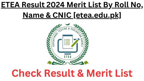 ATS Result 2024 Final Merit List by Roll Number, Name & CNIC.